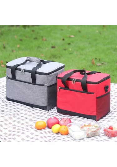 Piknik Çantası Bir Omuz Açık Piknik Çantası Büyük Ve Küçük Buz Paketi Yalıtım Çantası Piknik Sırt Çantası Gris, 35l Antrasit - Gri