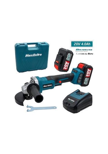 Max Extra MXP6890 115 MM 20 V 4 Ah. Çift Akü Devir Ayarlı-44751 Akülü Avuç Taşlama