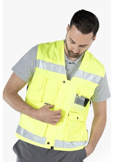 Reflektörlü Çok Cepli Haritacı Yeleği