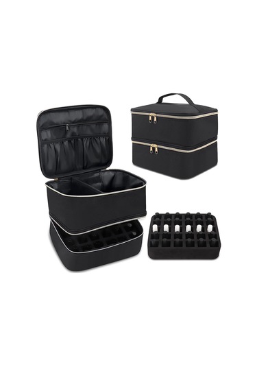 Reedark 30'li Tırnak Boyası Taşıma Çantası - Çift Katlı, Pembe, Dayanıklı Ve Pratik Diğer