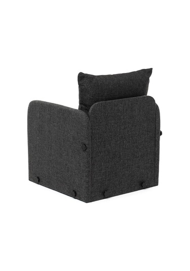 Pafu Saga Tekli Katlanır Yataklı Koltuk Keten Koyu Gri