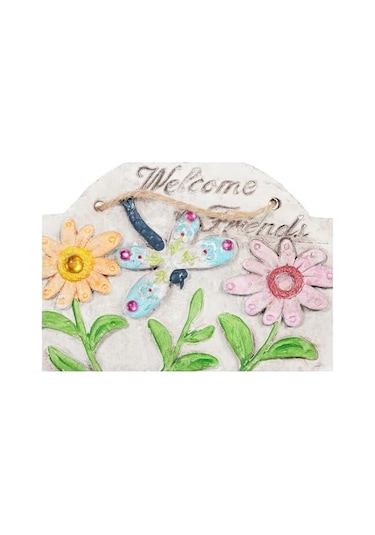 Asılabilir Balkon Ve Bahçe Süsü, Hoşgeldin Arkadaşım Yazılı