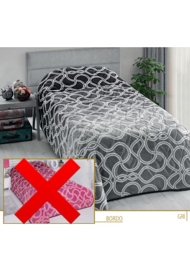 Sarar Tek Kişilik Vizon Battaniye Rope Gri