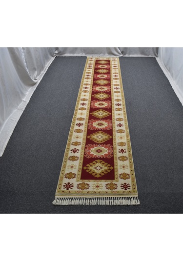 Zehra Abla Halı Yeni El Dokuma Nadir 13 Göbekli Bozalan Milas Yolluk Yün Halı 5812 Çok Renkli