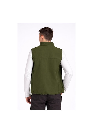 Vatan Tekstil Softshell Dik Yaka Erkek Yelek Haki