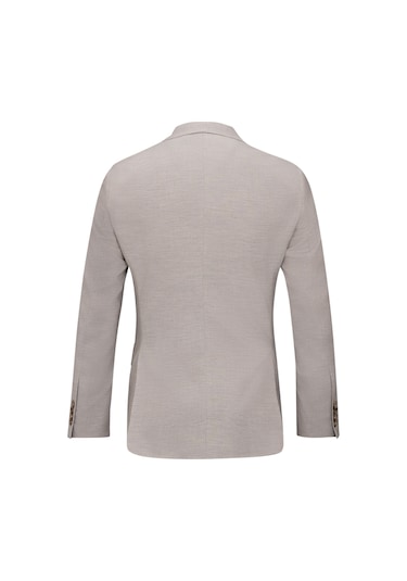 Hatemoğlu Bej Slim Fit Sivri Yaka Yünlü Takım Elbise 2963532 Bej