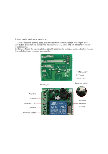 Geeroyoo 12v Dc Uzaktan Kumandalı Anahtar Seti - Kapı Kontrolü, Led Aydınlatma, Motor Ve Kilitler İçin 3 Kumanda İle