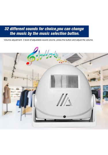 Aubyhe "beyaz M1 Kapı Zili - 8 Metre Algılama, 3 Modlu Pır Güvenlik Alarmı Ve Hoşgeldin Sesi"