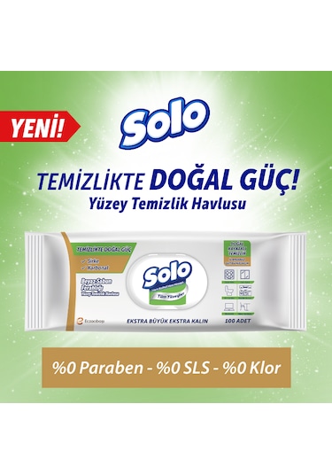 Solo Beyaz Sabun Ferahlığı Yüzey Temizlik Havlusu 3'lü