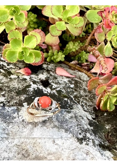 Elana Preslenmiş Koral İle Yüzük 189064390 Diğer