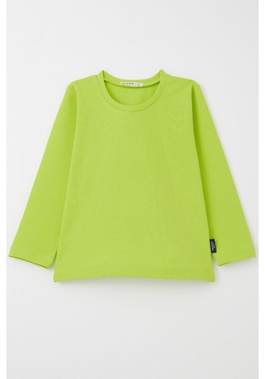 Breeze Erkek Bebek Uzun Kollu Tişört Basic 9 Ay-3 Yaş, Neon Yeşil Neon Yeşil