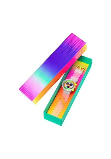 Swatch Swatch Neon Jelly Sb02k100 Kol Saati Beyaz