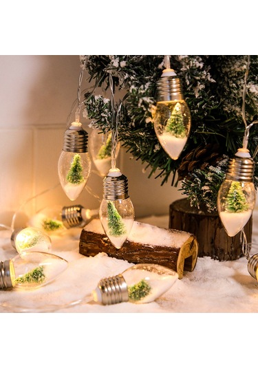 İç Ve Dış Mekan Dekorasyonları İçin Noel Kar Küresi Işık Zincirleri, Yoğun Kış Manzarası Atmosferine Sahip Pil İle Çalışan Led Işık Zincirleri Diğer