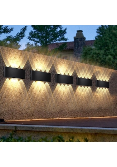 Tongxida Modern Led Duvar Aydınlatma - 8 Ledli Şık Salon Ve Yatak Odası Aplik Siyah Siyah