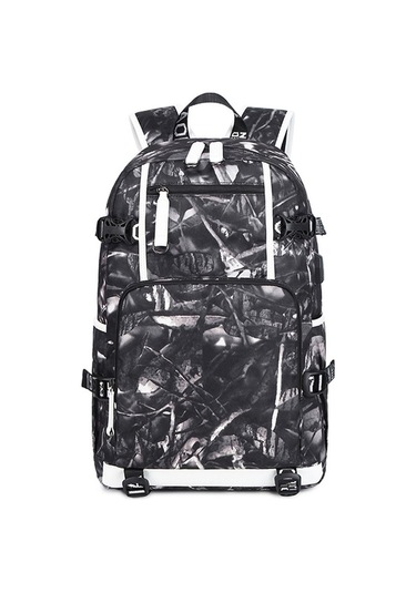 Sunsky Büyük Kapasiteli Sırt Çantası Geometrik Mavi Buz Mavisi