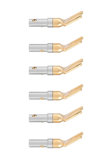 Lemestar 6 Adet Altın Kaplı Bakır Hoparlör Banana Plug - Kolay Kurulum, Çift Vida Kilidi, 4mm Kablolara Uygun