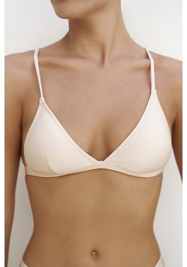 Mai Collection Mai Studios Co. Bintang Ayarlanabilir Üçgen Bej Bikini Üstü Bej