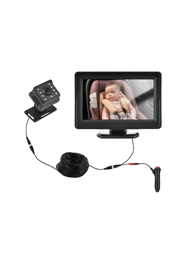 Vkemall Bebek Telsizi Bebek Araba Monitörü 1080p Monitör Kamerası