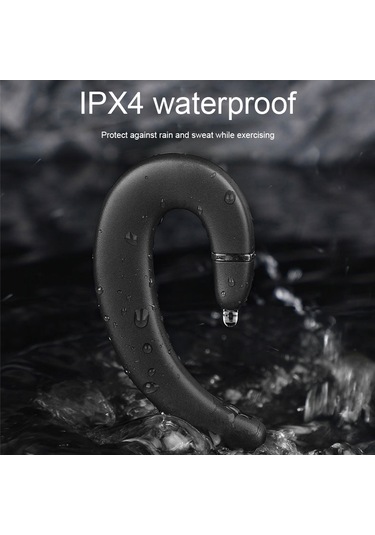 Et Bluetooth Kulaklık Kablosuz Kulaklık Handsfree Kulak Kancası Su Geçirmez Gürültü Önleyici Kulaklık Mic İle Android Iphone Uyumlu Gümüş Gümüş