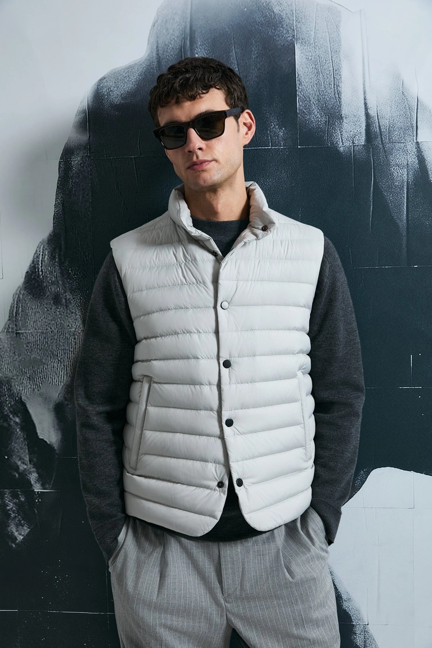 Lufian Erkek Soon Kaz Tüyü Yelek 112130027 Taş Taş