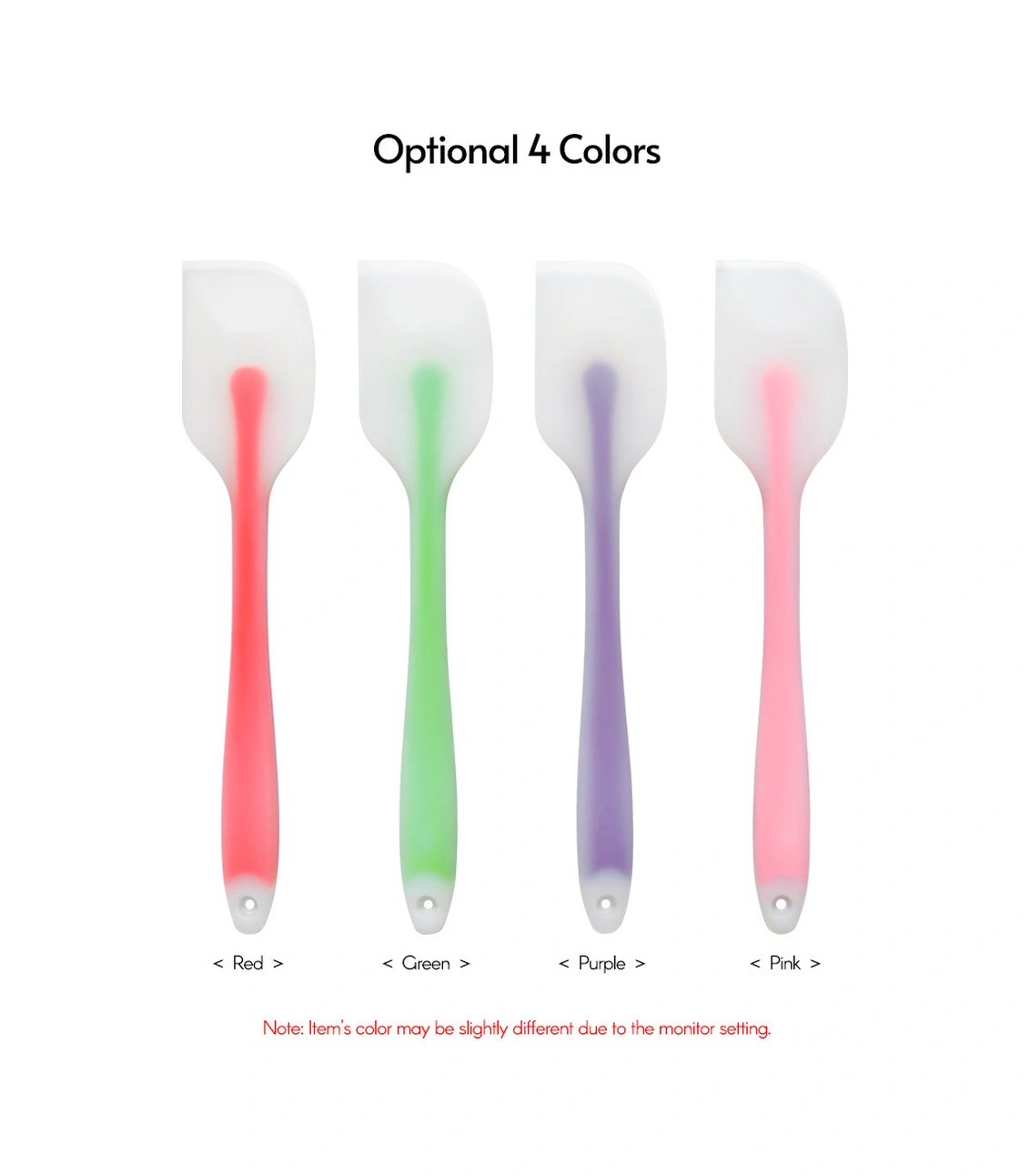 Kosona Pembe Tek Parça Silikon Kek Spatülü, Isı Dayanıklı, Tencereyi Kırmayan, Hamur Karıştırma Ve Pasta Süsleme İçin Pembe