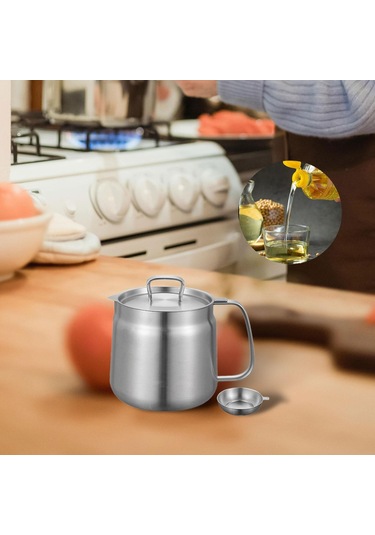 Suntek Yağ Filtresi Pot Tencere Gres Kabı Depolama Pişirme 2 L