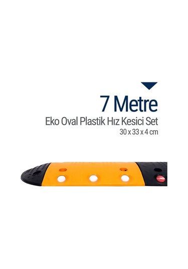 Eko Oval Plastik Hız Kesici Set. Yol Kasisi 7 M N11.105