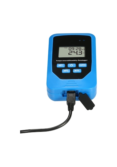Mini Usb Nem Sıcaklık Veri Kaydedici Rh Temp Datalogger Mavi