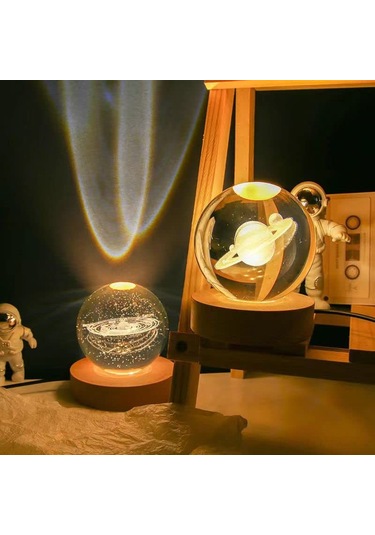 Wezone Usb Şarjlı Gezegen Tasarımlı Işık Küresi - Romantik Hediye Ve Dekor Diğer