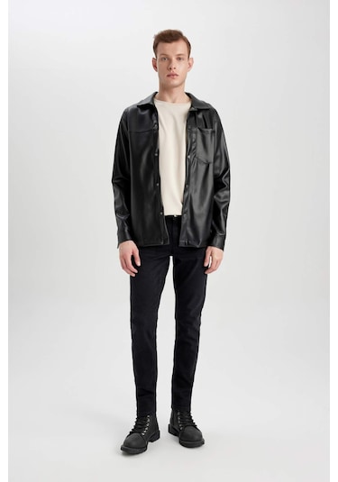 DeFacto Carlo Skinny Fit Ekstra Dar Kalıp Normal Bel Ekstra Dar Paça Siyah Jean Pantolon S2285AZ24SPNM40 DeFacto Carlo Skinny Fit Ekstra Dar Kalıp Normal Bel Ekstra Dar Paça Siyah Jean Pantolon S2285AZ24SPNM40