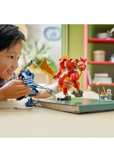 LEGO® NINJAGO Kai’nin Ateş Elementi Robotu 71808 7+ Yaratıcı Oyuncak Yapım Seti - 322 Parça
