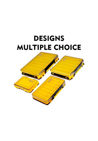 Proberos H1000 Çift Taraflı Yem Kutusu Yem Aksesuarları İçin El Tipi Çift Katmanlı Saklama Kutusu, Stil: Bir Model Sarı