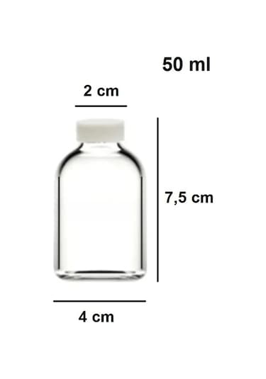 12 Adet Cam 50 Ml Mini Shot Ginger Detox Şişe Plastik Sızdırmaz Kapaklı Kolonya Koku Süs Küçük Şişe Şeffaf