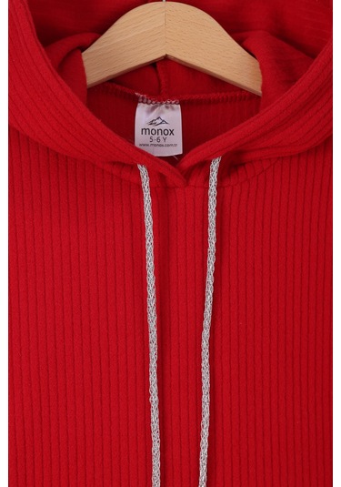 Monox Kız Çocuk Sim İpli Fitilli Polar Takım Kırmızı