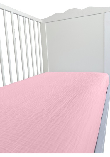 4 Katlı Müslin Bebek Nevresim Takımı Uyku Seti %100pamuk Pembe