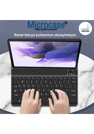 Samsung Uyumlu Tab S7 FE T733 12.4 Bluetooth Klavyeli Standlı Kılıf BKK4