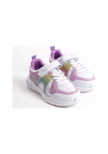 Garantili Ray Max Günlük Ortopedik Çocuk Unisex Sneaker Spor Ayakkabı Beyaz-lila