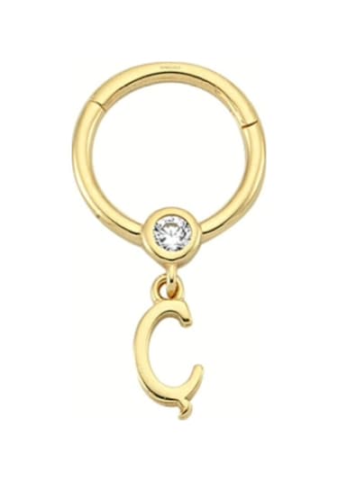 Altın Halka Harf Piercing 14 Ayar Harfler Mevcut