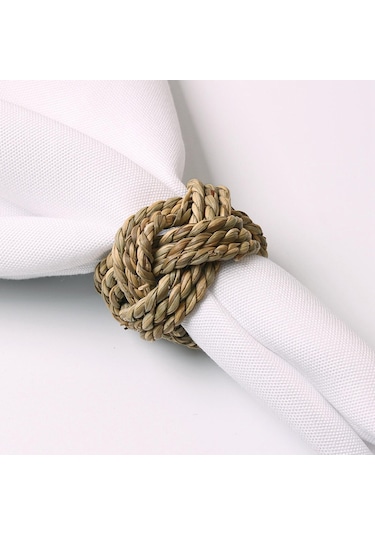 Homyl 6x El Yapımı Peçete Halkaları Tutacağı 4.3x4.4cm Haki