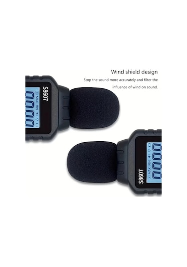 Willowhaven Siyah Hassas Dijital Ses Seviye Ölçer 30-130db Aaa Pil Frekans Ağırlıklı Gürültü Ölçüm Cihazı