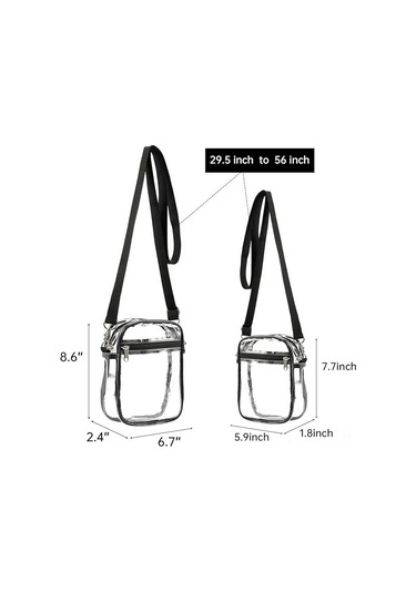 Moveevo Stadyum Onaylı 2'li Şeffaf Çapraz Çanta, Farklı Boyutlar, Ön Cep Ve Ayarlanabilir Kemer İle Spor Etkinlikleri, Konserler, Festivaller İçin Çok Renkli Moveevo Stadyum Onaylı 2'li Şeffaf Çapraz Çanta, Farklı Boyutlar, Ön Cep Ve Ayarlanabilir Kemer İle Spor Etkinlikleri, Konserler, Festivaller İçin Çok Renkli