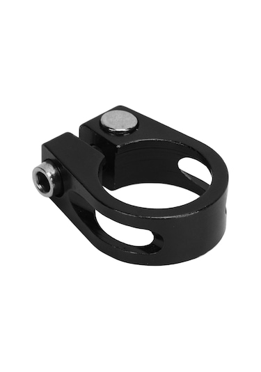 Ximistore9 2 Adet Alüminyum Bisiklet Oturma Tüp Klembi - 25.4mm Delikli Vidalı Tasarım - Hafif Ve Dayanıklı - Sıkıcı Ve Kaykay Bisikletleri İçin Siyah Siyah