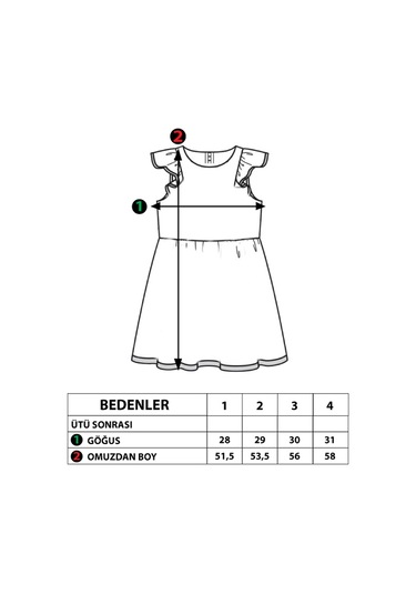 Toontoy Kız Çocuk Komple Ananas Baskılı Çiçek Aksesuarlı Elbise Pudra