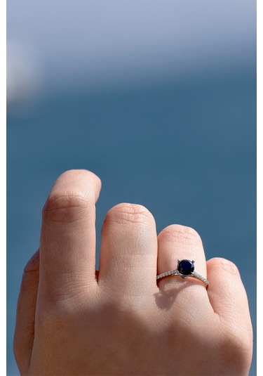 Siyah Pırlanta Tektaş Yüzük