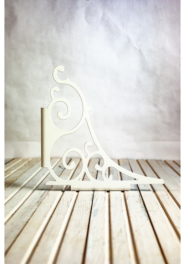 Dekoratif Beyaz Raf Ayağı Tekli