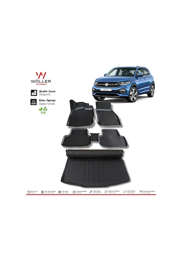 Vw T Cross Paspas Bagaj Havuzu Set 2022 Sonrası 3D Ultraflex