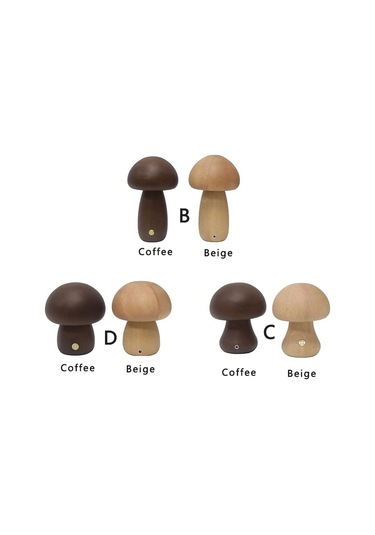 Ahşap Mantar Lambası Dimmabable Mustar Gece Işığı Led Kreş Nightlamp Şarj Edilebilir Başucu Yatak Odası Doğum Günü Hediyesi Kayın