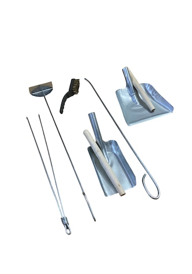 Mobilreyon Şömine Set 6'lı,gelberi,karıştırıcı,maşa,fırça,2 Kürek