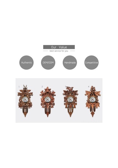 Novahub Klasik Kuşlu Saat - Dekoratif Mdf, 4 Model, Aa Pil İle Çalışır, Çok Renkli Çok Renki