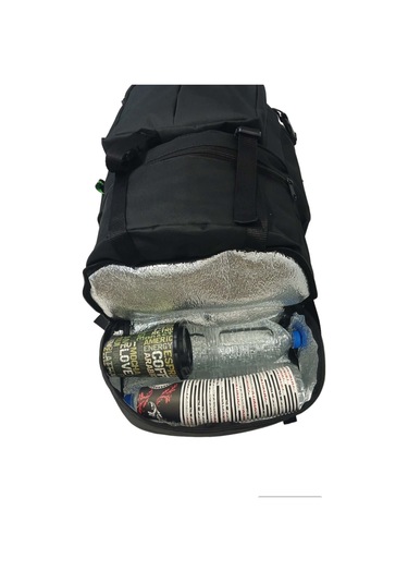 Termal Alt Bölmeli Siyah Kamp Ve Balıkçı Sırt Çantası 70 34 27cm Siyah